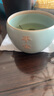 萬(wàn)仟堂（Edenus）辦公杯 陶瓷水杯馬克杯女 創(chuàng  )意蘋(píng)果造型 防塵帶蓋大容量水杯 古綠釉 1杯 245ml 曬單實(shí)拍圖