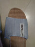 回力四季亞麻拖鞋男防滑夏季條紋家居室內春秋吸汗透氣舒適情侶涼拖女 藍色 44-45 【適合43-44碼的腳穿】 曬單實(shí)拍圖