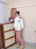 莫代爾睡衣女冬季珊瑚絨女士加絨加厚保暖秋冬女款法蘭絨新款家居服套裝 XDP7714粉白 M 體重80-105斤 曬單實(shí)拍圖