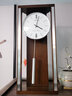 精工日本精工時(shí)鐘 時(shí)尚簡(jiǎn)約音樂(lè )報時(shí)鐘表掛表金屬吊擺實(shí)木客廳大掛鐘 棕色QXH068B 曬單實(shí)拍圖