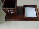 匯星文具 木質(zhì)大容量筆筒辦公室桌面 簡(jiǎn)約現代高級名片收納盒高檔商務(wù)老板桌筆筒擺件便簽盒可定制logo HX-8002胡桃木色 曬單實(shí)拍圖