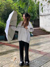 RAINLITE16骨雙龍骨彩膠防曬雨傘女晴雨兩用折疊傘防紫外線抗風便攜遮陽傘 芋泥椰奶-16根雙龍骨-彩膠防曬 曬單實拍圖