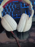 承策 適用Skullcandy骷髏頭耳機套Hesh2.0耳罩hesh1.0專(zhuān)用頭戴式降噪耳機罩隔音海綿套專(zhuān)用耳機配件 白色紅底蛋白皮耳套一對 曬單實(shí)拍圖
