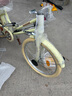 鳳凰（Phoenix）兒童自行車(chē)兒童單車(chē)6-10歲以上自行車(chē)兒童小學(xué)生自行車(chē)女孩自行車(chē) 22寸卡通黃丨前車(chē)筐+后座架+禮包 曬單實(shí)拍圖