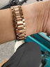 天霸手表帶精鋼男女 不銹鋼機械表 表鏈防水防汗蝴蝶扣表帶22mm 五銖-玫瑰金色 接口寬度=20mm 曬單實(shí)拍圖