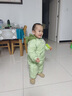 G.DUCKKIDS小黃鴨嬰兒羽絨服連體衣一歲寶寶衣服加絨加厚防寒男女寶寶爬服 綠色 73 cm建議3-6個月12-16斤CM 曬單實拍圖