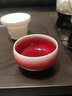 極友茗郎窯紅主人杯品茗杯陶瓷開(kāi)片釉單杯個(gè)人專(zhuān)用茶盞杯景德鎮功夫茶具 郎紅杯-羅漢杯90ml1只 曬單實(shí)拍圖