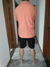 康柏力大碼男裝 肥佬翻領(lǐng)T恤男加肥加大碼胖子衣服半袖短袖t恤 橘色A款 3XL 【建議190-220斤】 曬單實(shí)拍圖