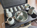 蘇氏陶瓷（SUSHI CERAMICS）哥窯功夫茶具套裝陶瓷泡茶壺三才蓋碗茶杯茶洗六君子大套會客禮盒 曬單實拍圖
