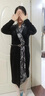 皮爾卡丹（pierre cardin）氣質(zhì)連衣裙女長袖春秋2025新款旗袍小個子假兩件裝裝顯瘦 黑色 L (適合106-115斤) 曬單實(shí)拍圖