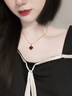 紀(jì)梵哲奢侈品四葉草項(xiàng)鏈女生手鏈?zhǔn)罪椘呦η槿斯?jié)生日禮物送女友老婆 幸運(yùn)四葉草項(xiàng)鏈(紅瑪瑙) 曬單實(shí)拍圖