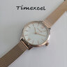 天伊（TIMEXCEL） 手表女士CHIC系列時(shí)尚粉盤(pán)學(xué)生白領(lǐng)潮流簡(jiǎn)約休閑ins風(fēng)石英表 玫金鋼帶-白盤(pán) 曬單實(shí)拍圖