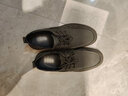 他她（TATA）透氣休閑皮鞋男士薄款舒適系帶單鞋2024夏季新款TEE01BM4 灰色 41 曬單實(shí)拍圖