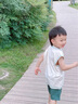 幼歌（YOUGE）嬰幼兒夏季新款小熊涼感無袖背心寬松柔軟透氣短褲套裝 水墨綠短褲 110 cm 曬單實拍圖
