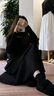 妃莉杋（FeiLiFan）2024早秋新款高級(jí)感赫本風(fēng)黑色連衣裙子女秋冬季內(nèi)搭打底毛衣長(zhǎng)裙 赫本小黑裙 2XL 曬單實(shí)拍圖