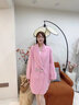 5+羊駝毛雙面呢大衣女2023冬季新款女裝優(yōu)雅繭型外套 180粉紅色 XS 曬單實(shí)拍圖