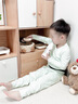 蕉內(nèi)小熱皮502++兒童保暖內(nèi)衣套裝男女童秋衣秋褲7A抗菌加絨寶寶大童 淺白綠 110 曬單實(shí)拍圖