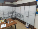 帝兰慕 屏风隔断客厅现代新中式办公室实木折屏折叠移动帘简易遮挡玄关 2.米高*0.5米宽单面图一扇价格 实拍图