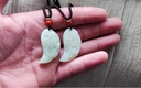 ?？ㄒ?HEEKAIYI項(xiàng)鏈男女士和田玉吊墜龍鳳無事牌奢侈首飾七夕禮物送老婆送女友 青白玉圓形小款 曬單實(shí)拍圖