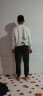 稻草人（MEXICAN）长袖套装男春秋圆领印花卫衣长袖青少年休闲衣服两件套 白色 XL 实拍图