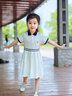 可可鴨（QQ DUCK）童裝女童連衣裙兒童裙子學(xué)院JK裙青少年衣服經(jīng)典校園白色；120 曬單實(shí)拍圖