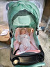 豪威 嬰兒推車(chē)可坐可躺超輕便折疊傘車(chē)冬夏兩用寶寶小推車(chē)嬰兒車(chē) 餐盤(pán)款荷綠+可坐躺+雙向推+水洗 曬單實(shí)拍圖