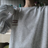 樂戀淑圓領(lǐng)潮流衛(wèi)衣女春季新款女裝百搭美式復(fù)古小個子慵懶風(fēng)寬松上衣 1990復(fù)古圓領(lǐng)衛(wèi)衣【白灰色】 L 曬單實(shí)拍圖