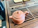 玉頤閣謝師禮宜興純手工紫砂壺泡茶名家國工潘洪均原礦降坡泥金鐘壺 金鐘壺  190cc 曬單實拍圖