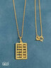 中國(guó)黃金（CHINA GOLD）黃金吊墜如意算盤金項(xiàng)鏈足金掛墜掛件送女友送長(zhǎng)輩生日節(jié)日禮物 如意算盤+足金項(xiàng)鏈 約4g 曬單實(shí)拍圖