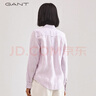 GANT甘特春夏女士襯衣簡約氣質(zhì)復(fù)古條紋透氣亞麻休閑長袖襯衫 519淺紫 34 曬單實拍圖
