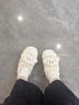 鉑吶苓月子鞋產(chǎn)婦秋冬包跟棉拖鞋女士拖鞋軟厚底可外穿家居鞋 白色 38-39碼 曬單實(shí)拍圖