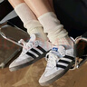 阿迪達(dá)斯 （adidas）男女鞋三葉草 Samba OG 德訓(xùn)T頭鞋黑白經(jīng)典情侶運(yùn)動休閑板鞋潮 B75806 /黑白灰/熱銷 38 曬單實拍圖