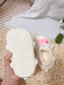G.DUCKKIDS小黃鴨兒童棉拖鞋秋冬季女童保暖室內(nèi)保暖毛絨包跟家居鞋防滑防水 蝴蝶結(jié)-白色 13.5 140內(nèi)長13.5cm約20-21碼 曬單實(shí)拍圖