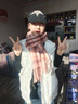 暢印韓版ins顯白格子圍巾2024新款秋冬學(xué)生情侶時(shí)尚百搭保暖圍脖禮物 彩虹糖豆【粉色】超顯白 曬單實(shí)拍圖