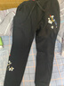 簡拓 中國風(fēng)梅花喜鵲刺繡休閑褲春夏季休閑褲男收口束腳褲寬松大碼國潮褲子 黑色 XL 曬單實(shí)拍圖