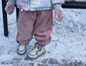 英貝米尼（EBMINI）冬季雪地靴男童女寶寶嬰幼兒冬季加絨保暖加厚嬰童小童鞋 米色 23 碼內(nèi)長(zhǎng)15.0CM適合腳長(zhǎng)約14.5CM 曬單實(shí)拍圖