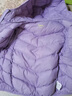 笛莎（DEESHA）女童2023秋短款三防輕薄羽絨服外套B32346801 霧紫 110 曬單實拍圖