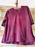 橫行道2026新款女裝竹節棉寬松上衣服七分袖打底衫v領(lǐng)t恤上衣 紫紅 4XL 曬單實(shí)拍圖