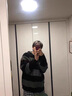 君憶卿連帽毛衣男美式復(fù)古慵懶套頭打底針織衫學(xué)院風撞色寬松毛線衣外套 黑色 XL 曬單實拍圖