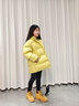 雅鹿2025新款洋氣兒童羽絨服男童女童寶寶中大童短款冬季加厚外套冬裝 黃色 160 曬單實拍圖