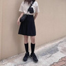 俞兆林西裝短褲女夏季外穿寬松直筒薄款五分褲子女高腰a字顯瘦闊腿短褲 黑色 M 【適合90-100斤】 曬單實(shí)拍圖