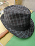 蘇木佰（SOMUBAY）中老年人格紋禮帽男款小檐卷邊紳士帽春秋爺爺老頭帽子英倫爵士帽 黑色【單帽】 均碼【56-58CM】 曬單實(shí)拍圖