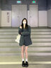 GARNUO高級感灰色西裝外套女2025春秋新款韓版炸街小個(gè)子寬松休閑小西服 灰色 XS【80-105】 曬單實(shí)拍圖