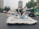 奔域 汽車(chē)香水座車(chē)載香水擺件車(chē)內天鵝韓國可愛(ài)高檔個(gè)性創(chuàng  )意女持久淡香車(chē)載香水座擺件飾品 毛絨天鵝香水擺件+【毛絨防滑墊】白色 玫瑰 曬單實(shí)拍圖