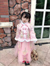艾諾輪女孩過(guò)年衣服套裝女童新年漢服冬季兒童拜年服旗袍加厚冬裝款喜慶中國風(fēng)寶寶唐裝加絨保暖防寒仙女飄逸 2059櫻花色加絨+頭飾+眉心貼 160建議身高150-160CM左右 12-13歲 曬單實(shí)拍圖