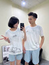 莫代爾夏季純棉情侶短袖睡衣薄款男女士夏天卡通家居服套裝 SY2103-04 M 女+男L 曬單實(shí)拍圖