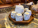 金嵐玉琺瑯彩唐山骨瓷茶具茶杯單杯小茶杯子無(wú)柄江中杯擺臺(tái)骨瓷酒杯 琺瑯彩-江中杯6個(gè) 曬單實(shí)拍圖