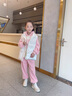 FNJ KIDS女童套裝冬季新款洋氣中大童加絨加厚衛衣兒童馬甲三件套潮 A01粉色 150 （建議身高140-150cm） 曬單實(shí)拍圖