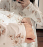 sohiwoo月子服純棉四季款產(chǎn)前產(chǎn)后喂奶孕婦睡衣產(chǎn)婦哺乳家居服 素菊白 M 曬單實拍圖