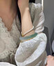 中國黃金（CHINA GOLD）遠(yuǎn)山黛叮當(dāng)鐲玉石手鐲玉鐲子紀(jì)念送老七夕情人節(jié)禮物送女朋友老婆 玉髓手鐲【10-11mm-58#】 曬單實拍圖